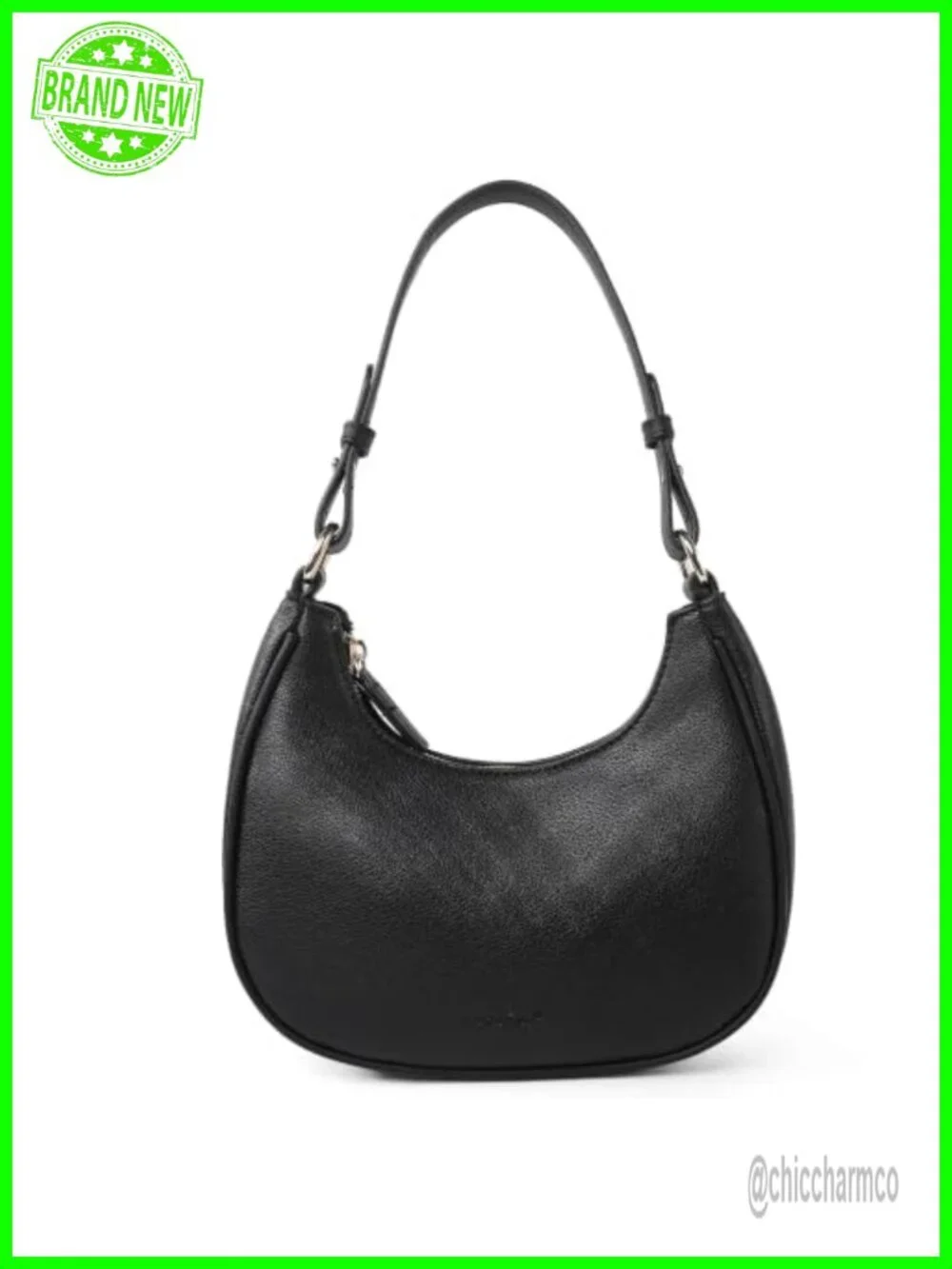 Small Hobo Shoulder Bag PU Leather Crescent Mini Purse for Women